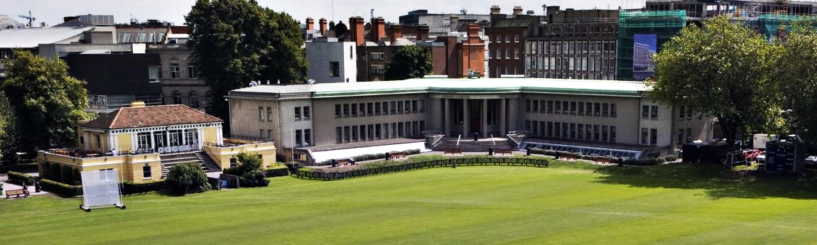 The Moyne Institute building viewed from the cricket grounds TCD