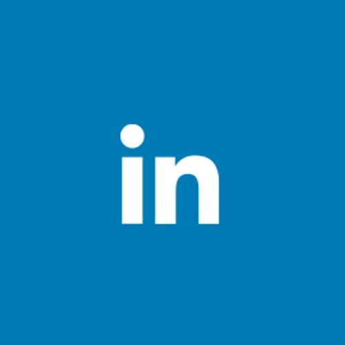 LinkedIn logo - white text on blue background