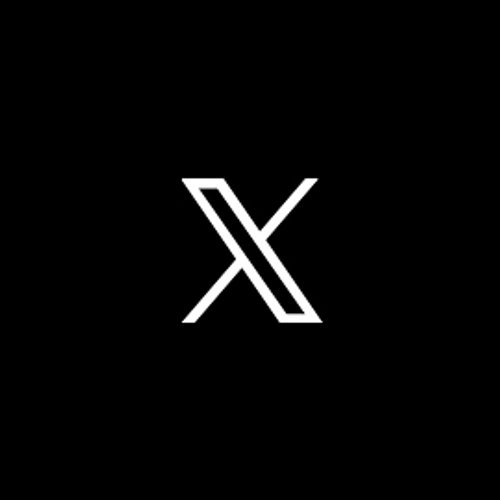 X logo - white icon on black background